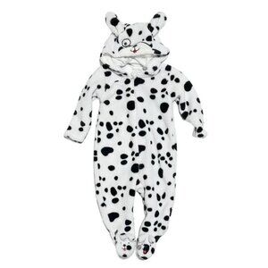 Snugabye Infant Fleece Dalmatian Puppy Footed PAJamas with Hood